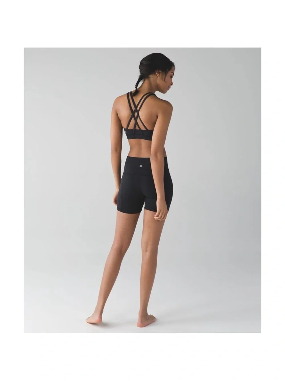 Lululemon Energy Bra Luxtreme Medium Support Strappy Sports Bra Black, size 10